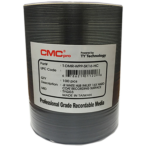CMC Pro DVD R 4 7GB 16x HardCoat Inkjet TDMR WPP SK16 HC B H cmc-pro-dvd-r-4-7gb-16x-hardcoat-inkjet-tdmr-wpp-sk16-hc-b-h