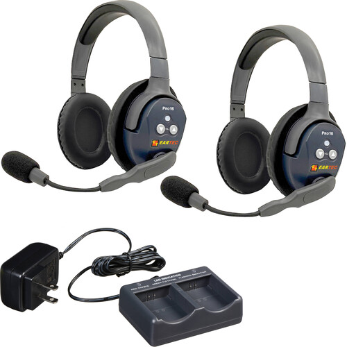 Cuffie Wireless Full Duplex Eartec PRO16 Per 2 Utenti (2 Auricolari Doppio Orecchio) - Usate
