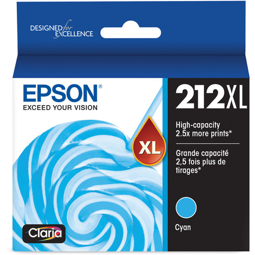 Epson Claria 212XL High-Capacity Cyan Ink Cartridge