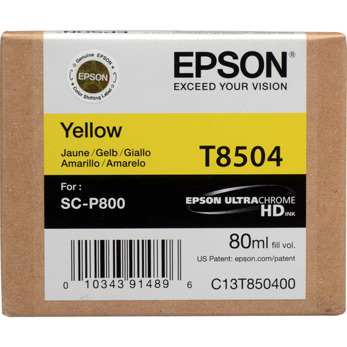 Epson T850400 UltraChrome HD Yellow Ink Cartridge (80 ml)