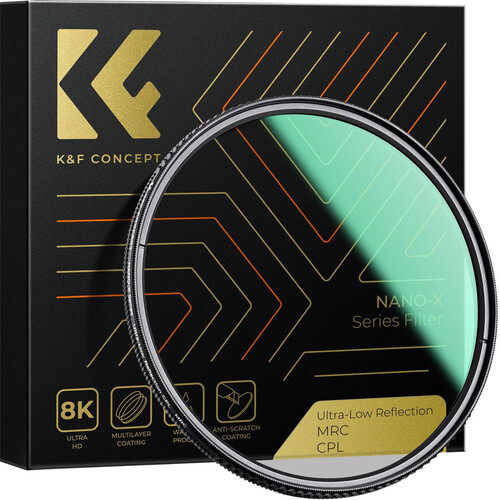 K&F Concept Nano-X 82mm Zwart Mistfilter 1, Optisch Glasverspreidingsfilter voor Portretverzachter Afbeelding & Video