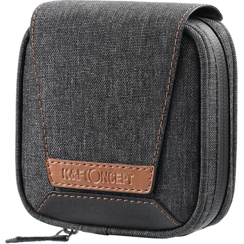 K&F CONCEPT Camera Lens Filter Pouch Case, 4-Pocket Filter Carry Case Belt Bag Pouch Water Resistant Shockproof Dustproof Design 37mm 95mm Filters
