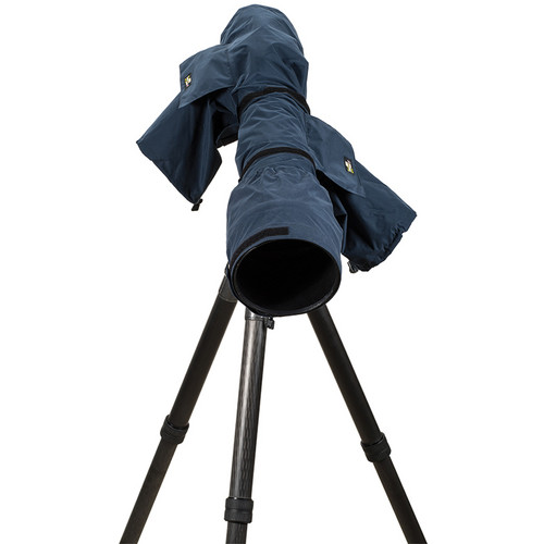 LensCoat RainCoat RS Funda Impermeable Grande Para Cámara Y Objetivo De Hasta 21 Pulgadas: Transpirable, Con Correas De Cincha Y Velcro
