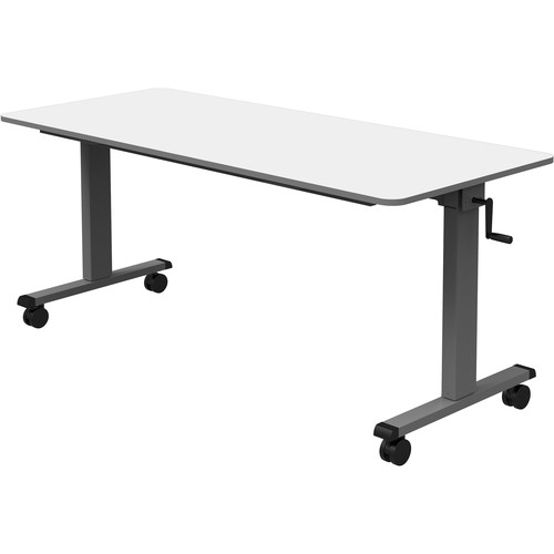 Luxor 60" Adjustable Flip-Top Table with Crank Handle