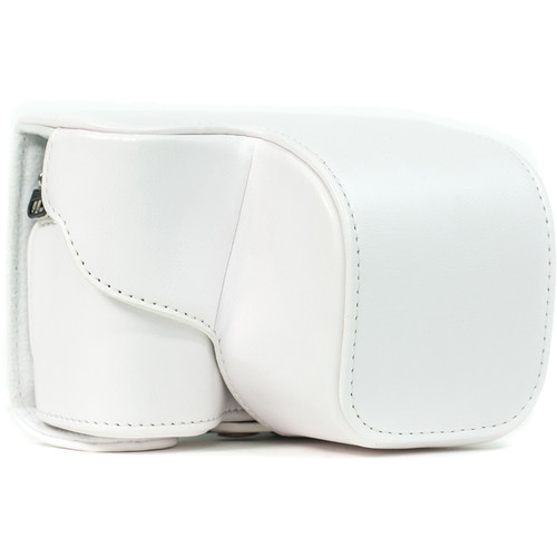 MegaGear Ever Ready Leren Camera Case Sony A6300 / A6000 (16-50mm) - Wit Met Draagriem