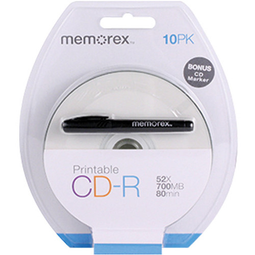 Memorex 700MB / 80-minute 52x CD-R Disc with White 32020016187