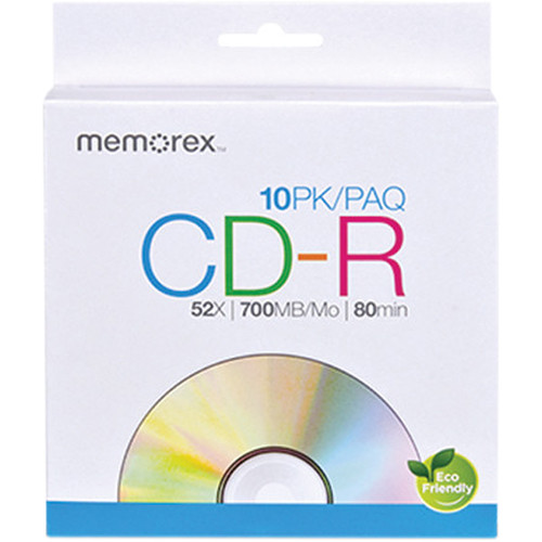 Memorex 700MB / 80-minute 52x CD-R Disc (10-Pack) 32020033356