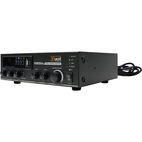 Quest Commercial M65bt Compact 65W Amplifier and Mixer M65BT