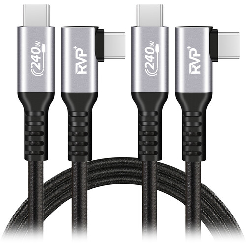 RVP+ 3' USB-C 3.2 Gen 2x2 Right-Angle Cable RVP-C101-BK-3FT-2