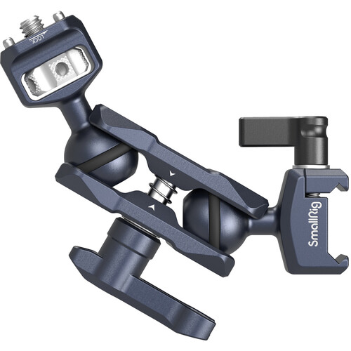 NEEWER Super Clamp Attacco Action Cam con Doppia Testa Sfera a 360°, Supporto per Manubrio Bici/Bicicletta/Moto Compatibile con iPhone Insta360 DJI OSMO Action GoPro Hero per Riprese Video POV, CA162