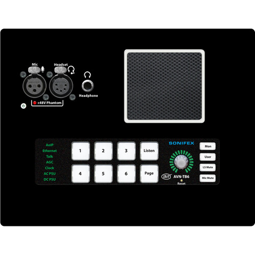 Talkback Button Sonifex AVN-TB6D Six-Button Desktop Talkback Intercom AVN-TB6D