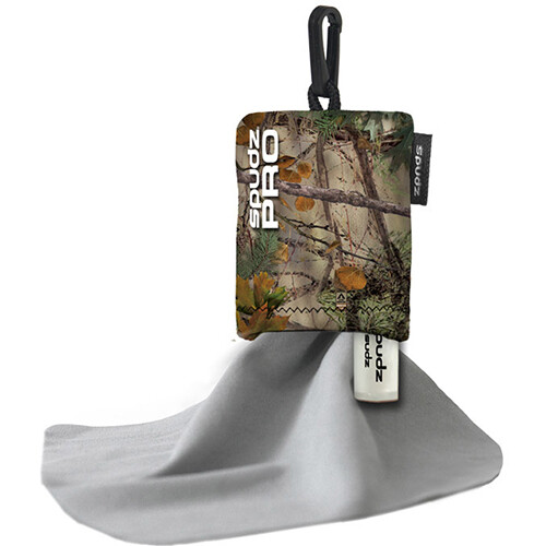 SPUDZ Pro Microfiber Lens & Screen Cleaner - 10x10 Inch Cloth With Neoprene Pouch & 4ml Spray Bottle