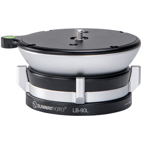 SUNWAYFOTO LB-68 Nivellierbasis Für Stativ | +/-15° Neigung, 10 Kg Tragkraft | Mit Wasserwaage