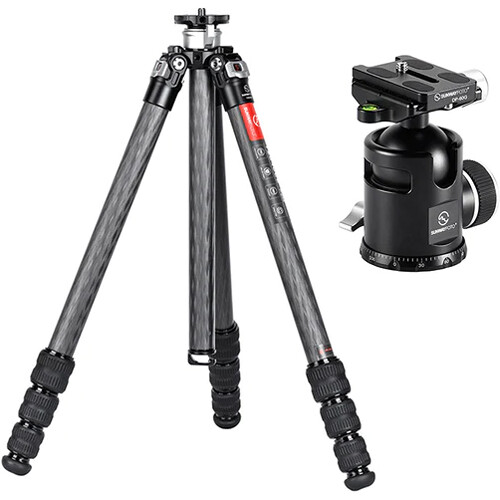 Trépied Voyage SUNWAYFOTO T2840CK Fibre De Carbone - Compact 48 Cm - Charge 18 Kg - Étanche - Garantie 6 Ans
