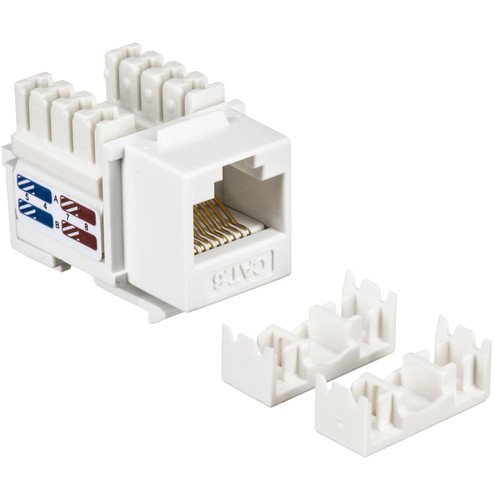 Tera Grand CAT6 Punch-Down Keystone Jack (White) KEYJ-CAT6PD-WH