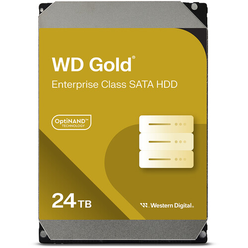 WD 24TB Gold 7200 rpm SATA III 3.5" Internal Enterprise HDD