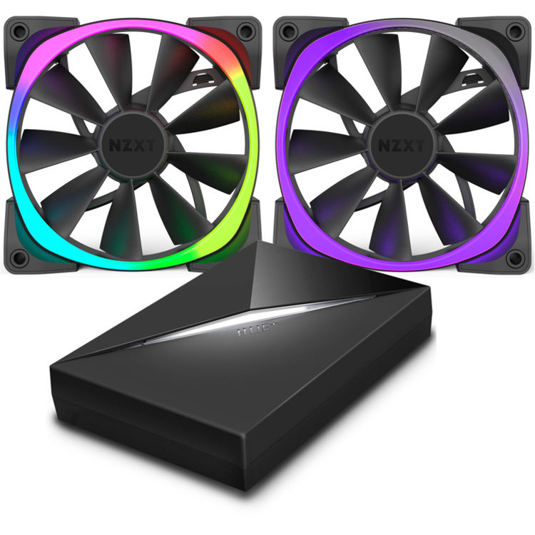 NZXT Aer RGB 120mm Fan \u0026 HUE+ Bundle RF 