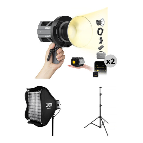 Colbor CL100X 110W Bi-Color LED Video Light 2700K-6500K CRI97+ For Photography (Used-Like New)