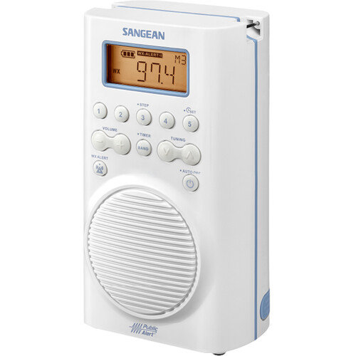 Sangean DT-400W AM/FM/NOAA Weather Alert Pocket Radio - Yellow, Emergency Alert, 19 Presets, Backlit Display 4 thumbnail image